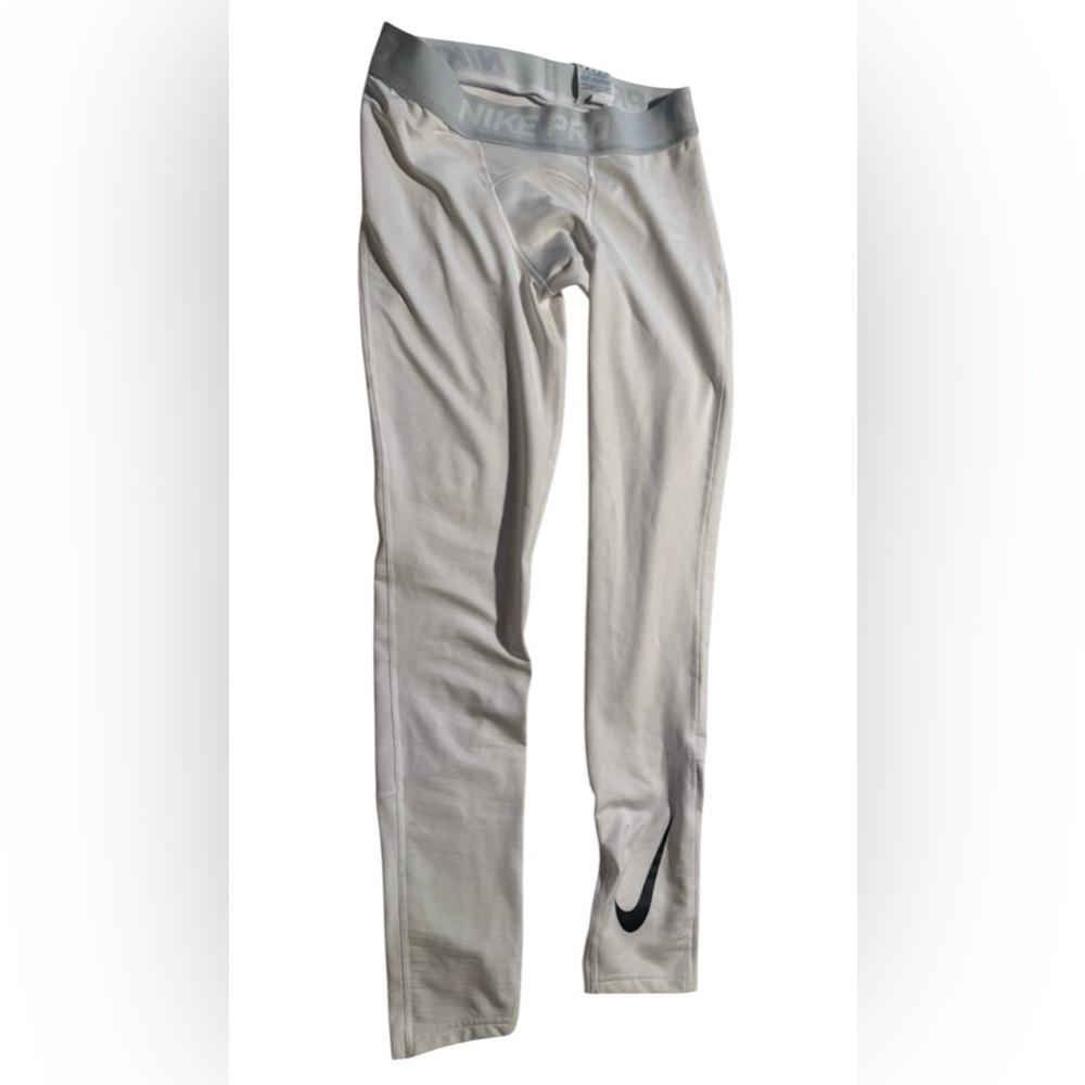 Nike Pro White Thermo Tight Compression Pants Sz L
